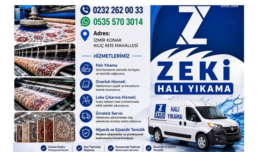 Konak Kılıç Reis Mahallesi Halı Yıkama Hizmeti