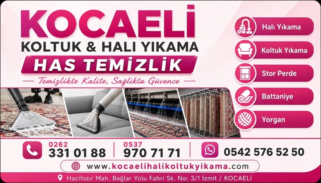 İzmit Yahyakaptan Mahallesi Halı Yıkama